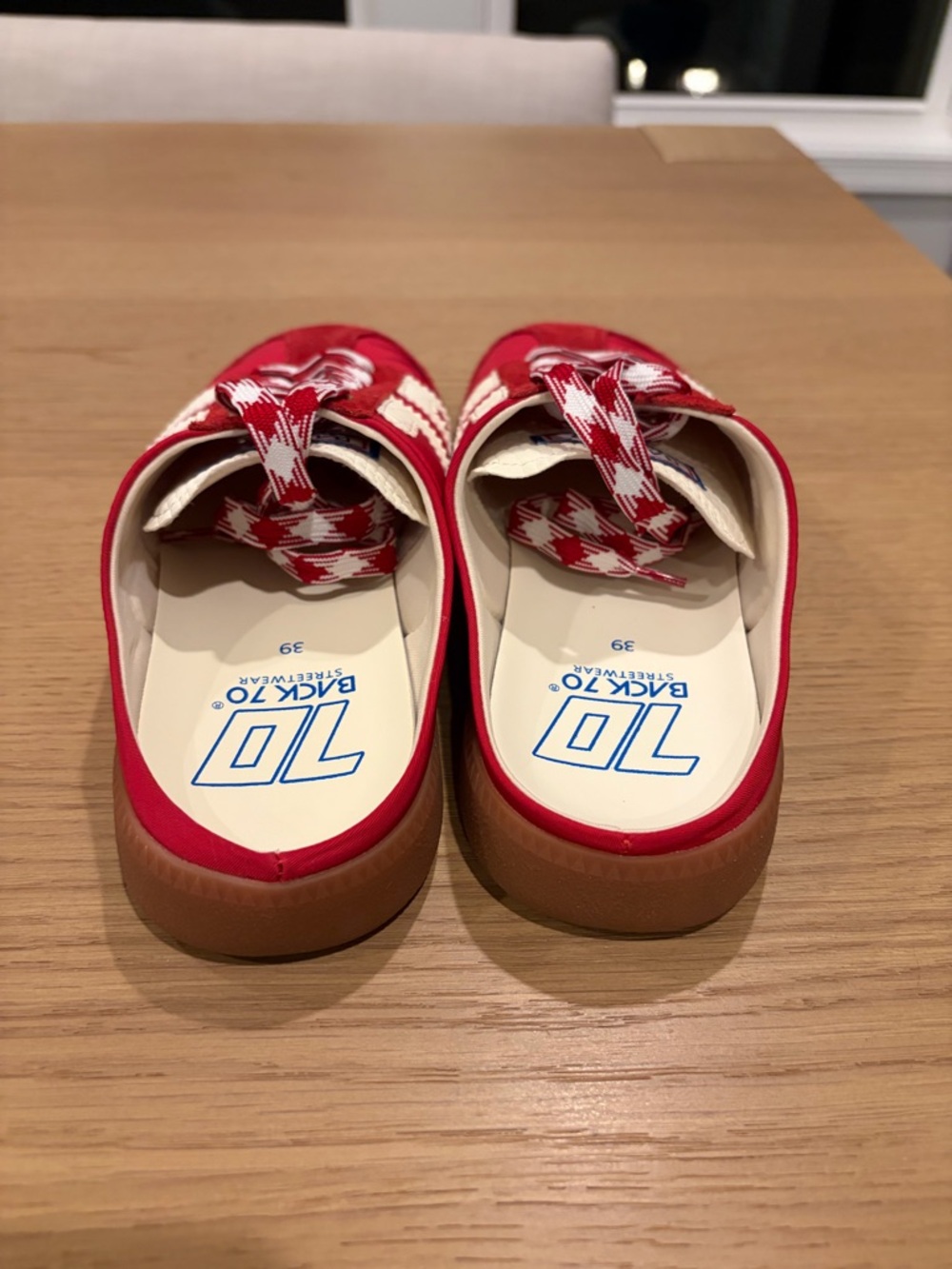 BACKLSS EASTER Backless Sneakers in Red and Milk - Picture 8 of 9